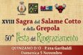 SAGRETTA DEL SALAME COTTO E DELLA GREPOLA XVIII EDIZIONE e 50° GIORNATA DEL RINGRAZIAMENTO A QUINZANO D'OGLIO